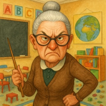 The mean old kindergarten teacher
