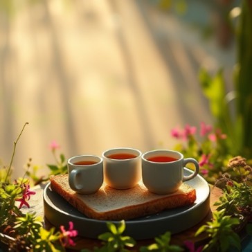 A Slice of Bread and Three Cups of Coffee